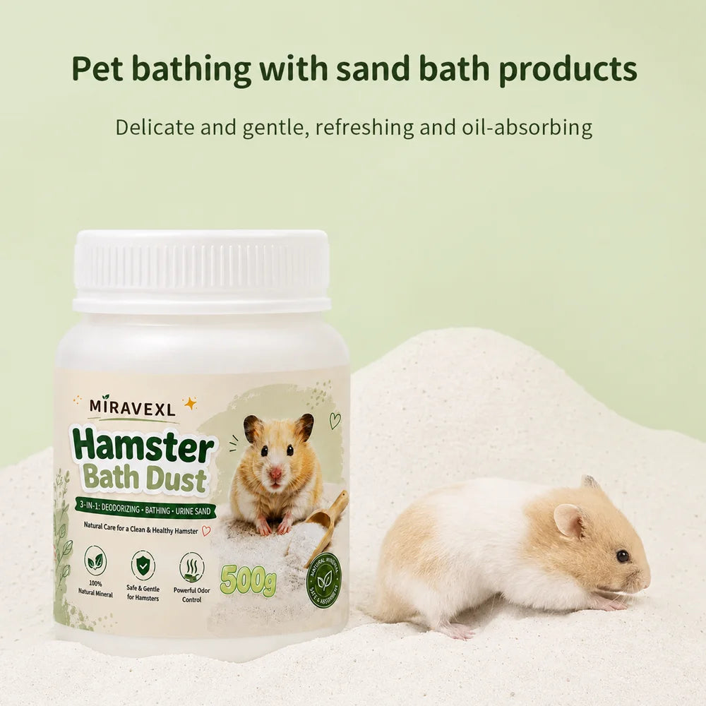 Hamster Bath Dust Sand Deodorizing Urine Sand for Chinchilla Gerbil Small Pet ToiletOdor Control Bedding Soft Safe Natural