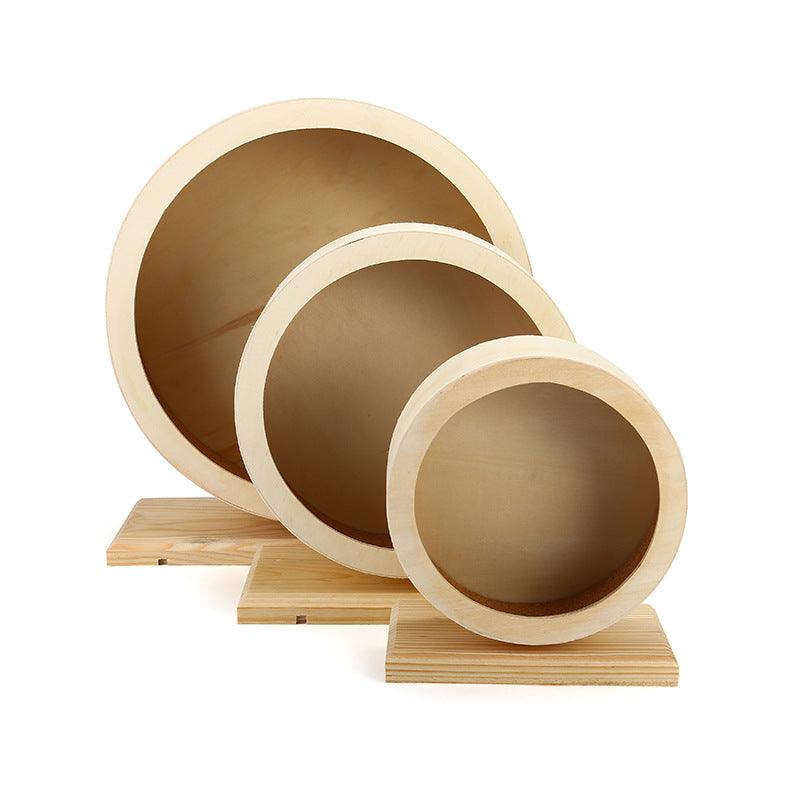 Golden Silk Bear Hamster Running Wheel With Silent Cork Mat