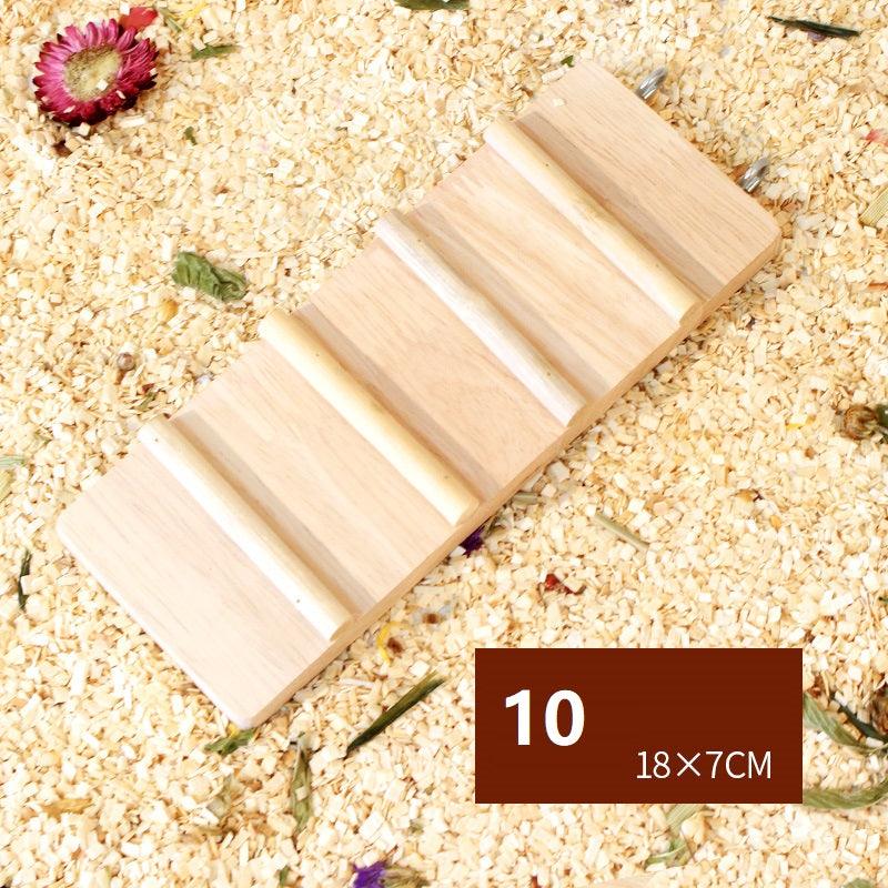 Natural Wood Hamster Playground Swing Fence Toy