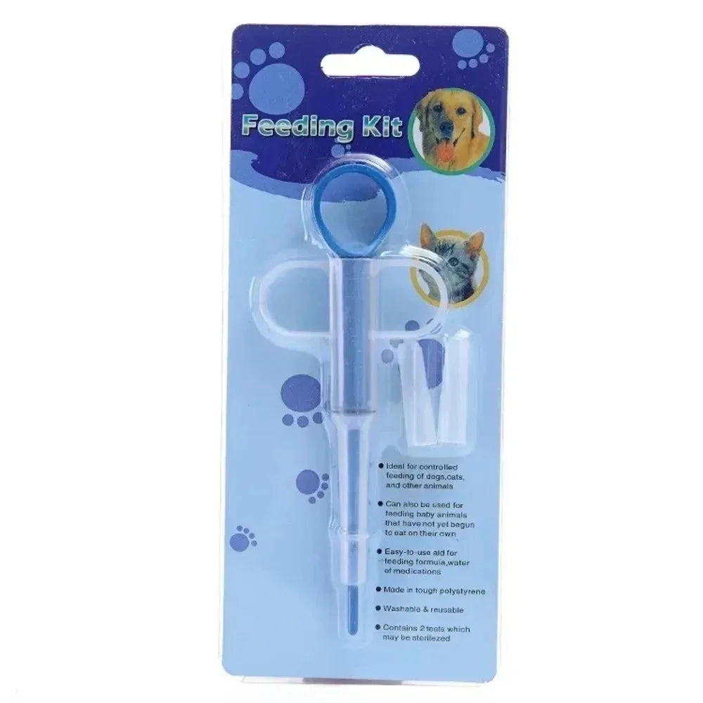 Press style Pet Medicine Feeder Syringe Pill Dispenser Easy to Use Deworming Tool for Dogs Cats Daily Pet Health Care Supplies