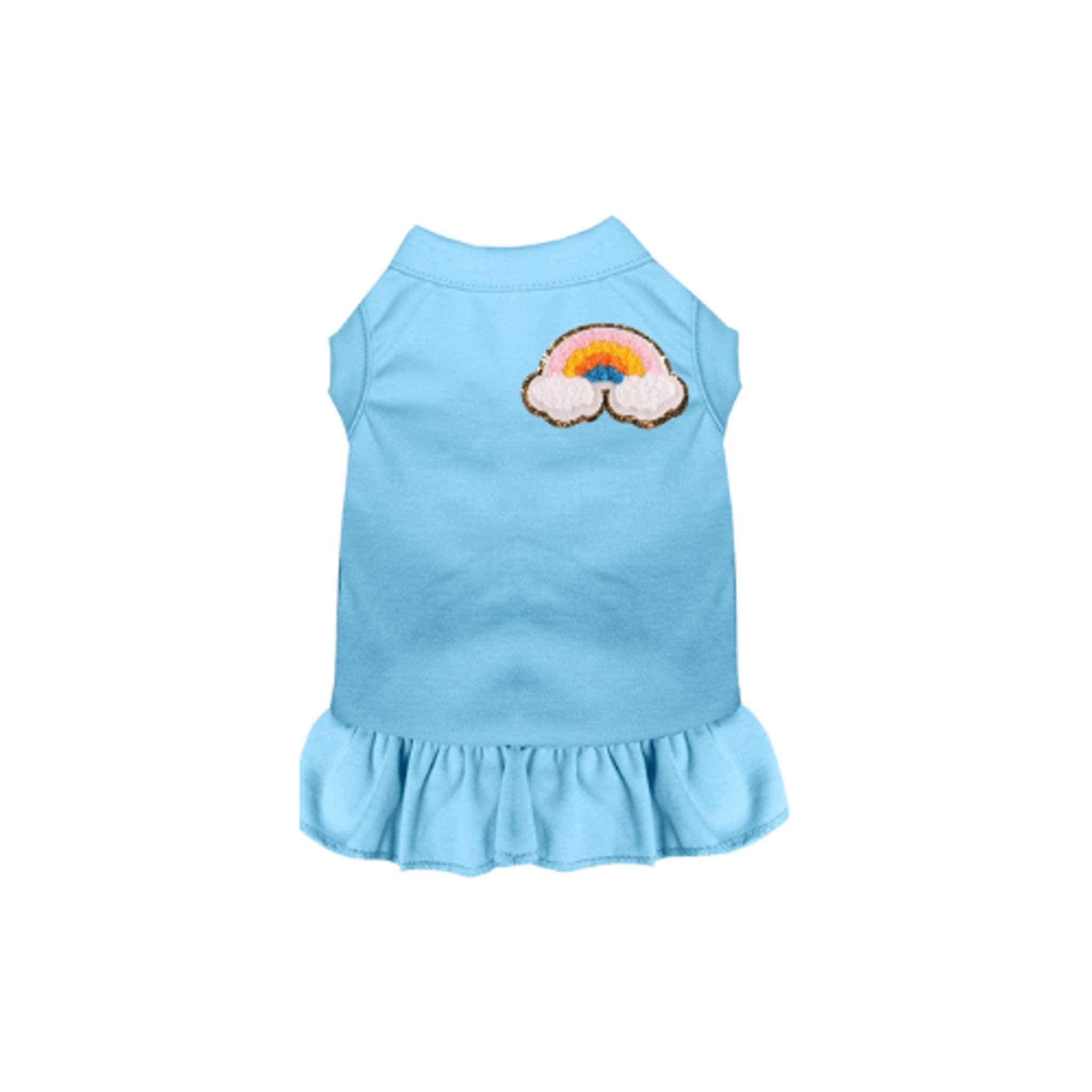 Chenille Rainbow Embroidered Sleeveless Dress for Dogs