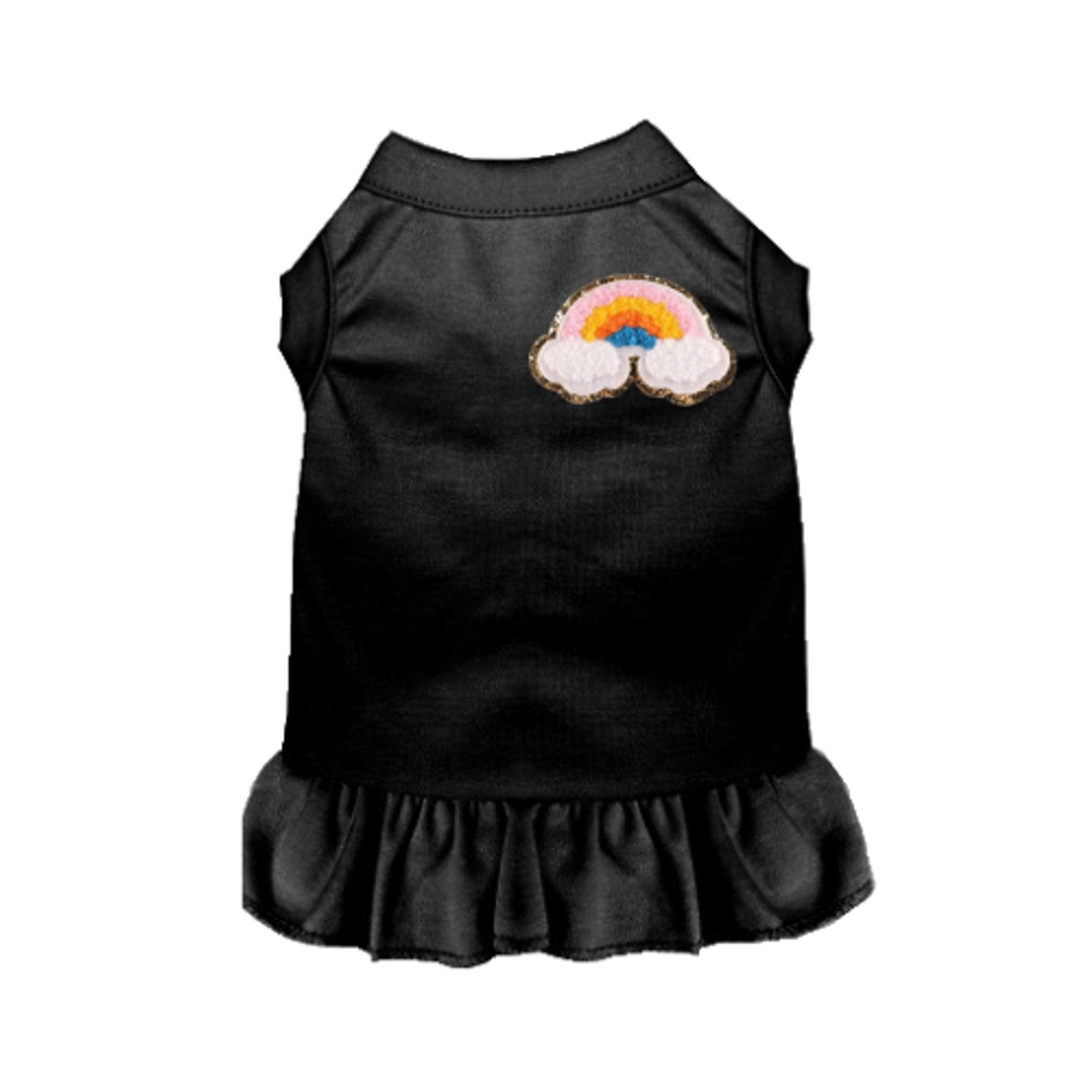 Chenille Rainbow Embroidered Sleeveless Dress for Dogs