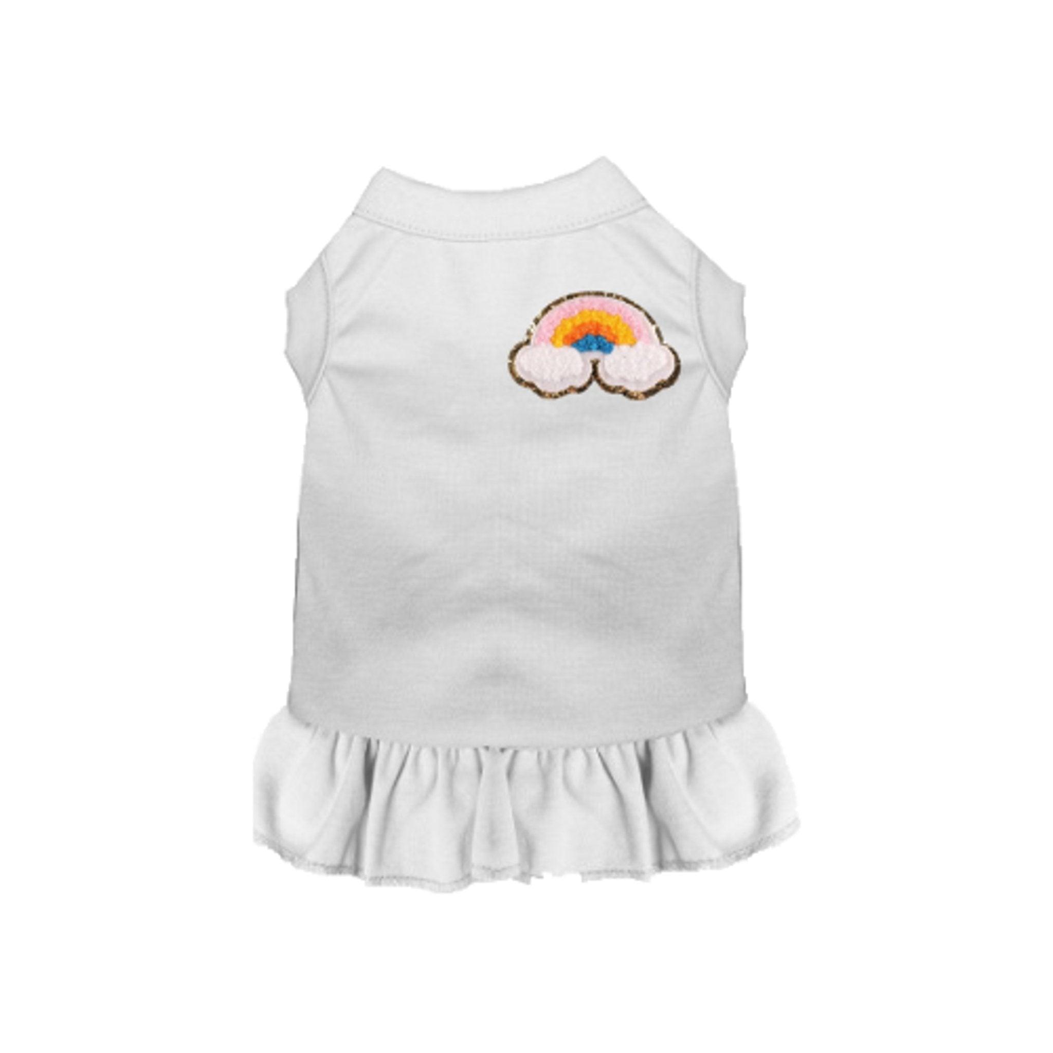 Chenille Rainbow Embroidered Sleeveless Dress for Dogs