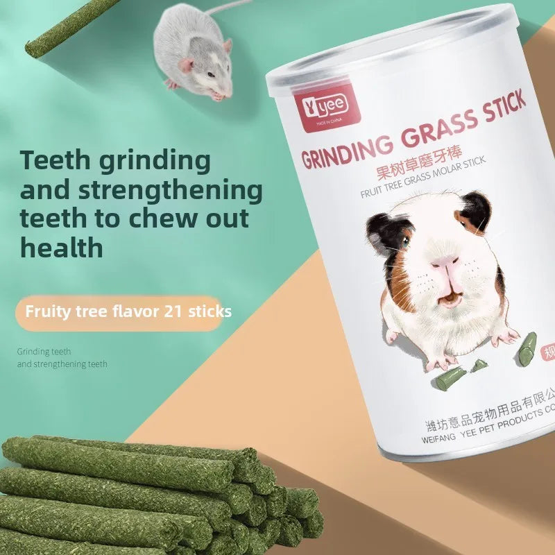 YEE Small Animal Chew Sticks - Timothy & Alfalfa Hay Blends for Rabbits, Hamsters & Guinea Pigs | Natural Dental Health Treats
