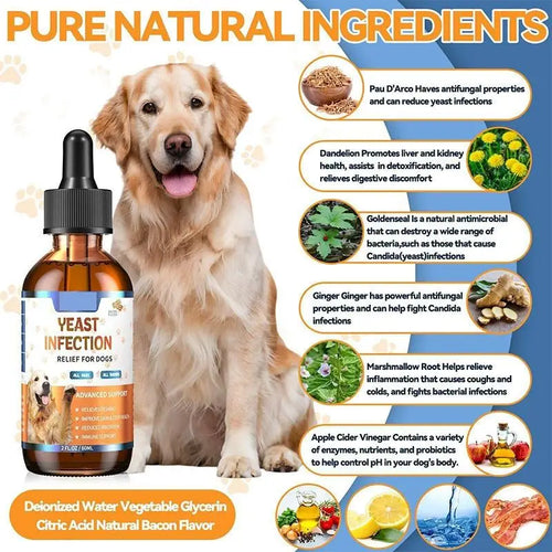 60ML Dog Pet Vitamin Drops Gentle Care Supplement To Maintain Healthy Coat and Skin Pet Ear Drops, Ear Cleansers
