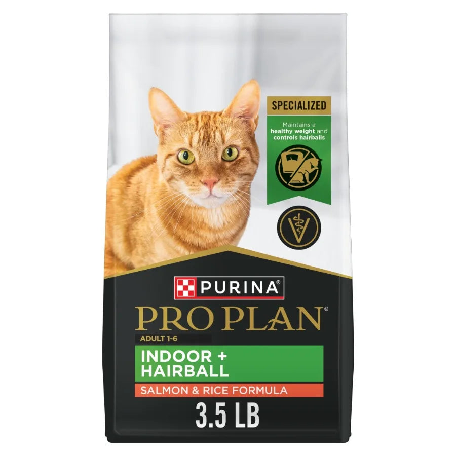 Hairball Management, Indoor Cat Food, Salmon and Rice Formula, 3.5 lb.