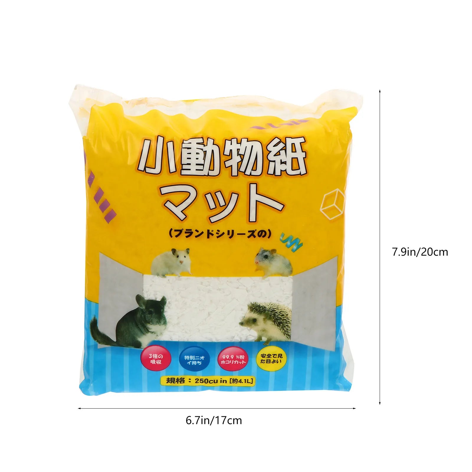 1Pack Absorbent Pet Paper Chip Bedding Large Capacity Hamster Shavings Cage Odor Removal Small Pet Bed
