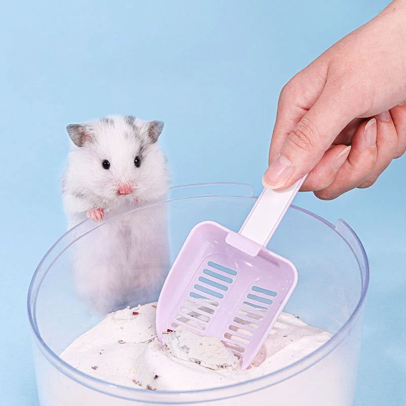 Hamster Bathtub Shovel Bathing Sand Shovel Small Pet Animals Cat Litter Cleaning Tool Excrement Small Scoop Cage Accessories