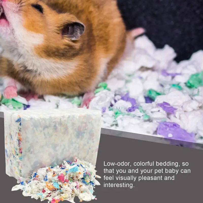 Paper Bedding For Small PetColorful Small Animal Bedding Soft And Comfortable Dust-Free For Hamsters Rabbits Guinea Pigs