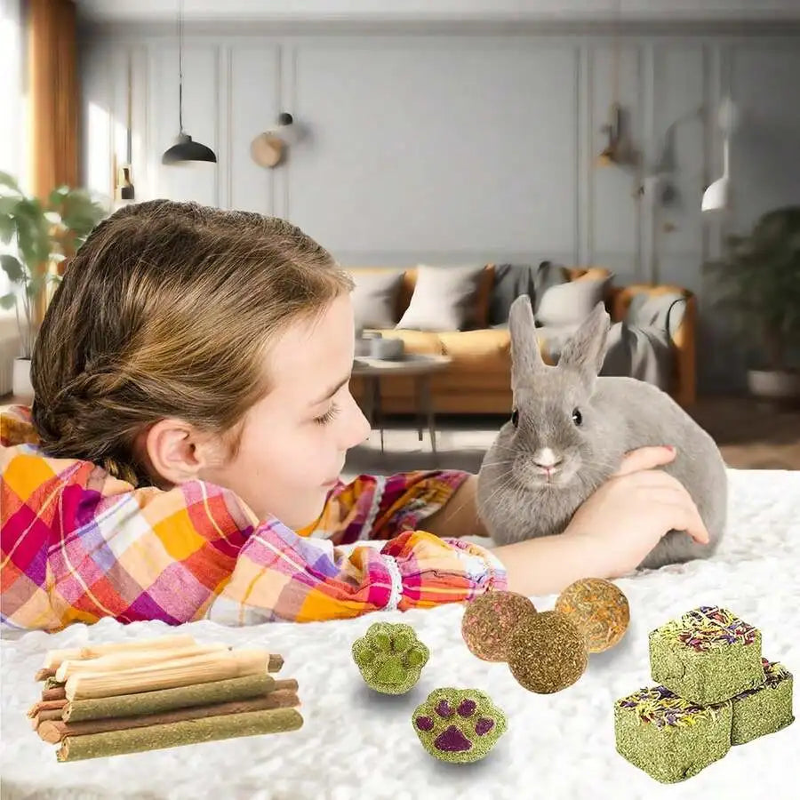 Natural Timothy Hay Chew Toys And Treats For Rabbit Guinea Pig Hamster Chinchilla Gerbil