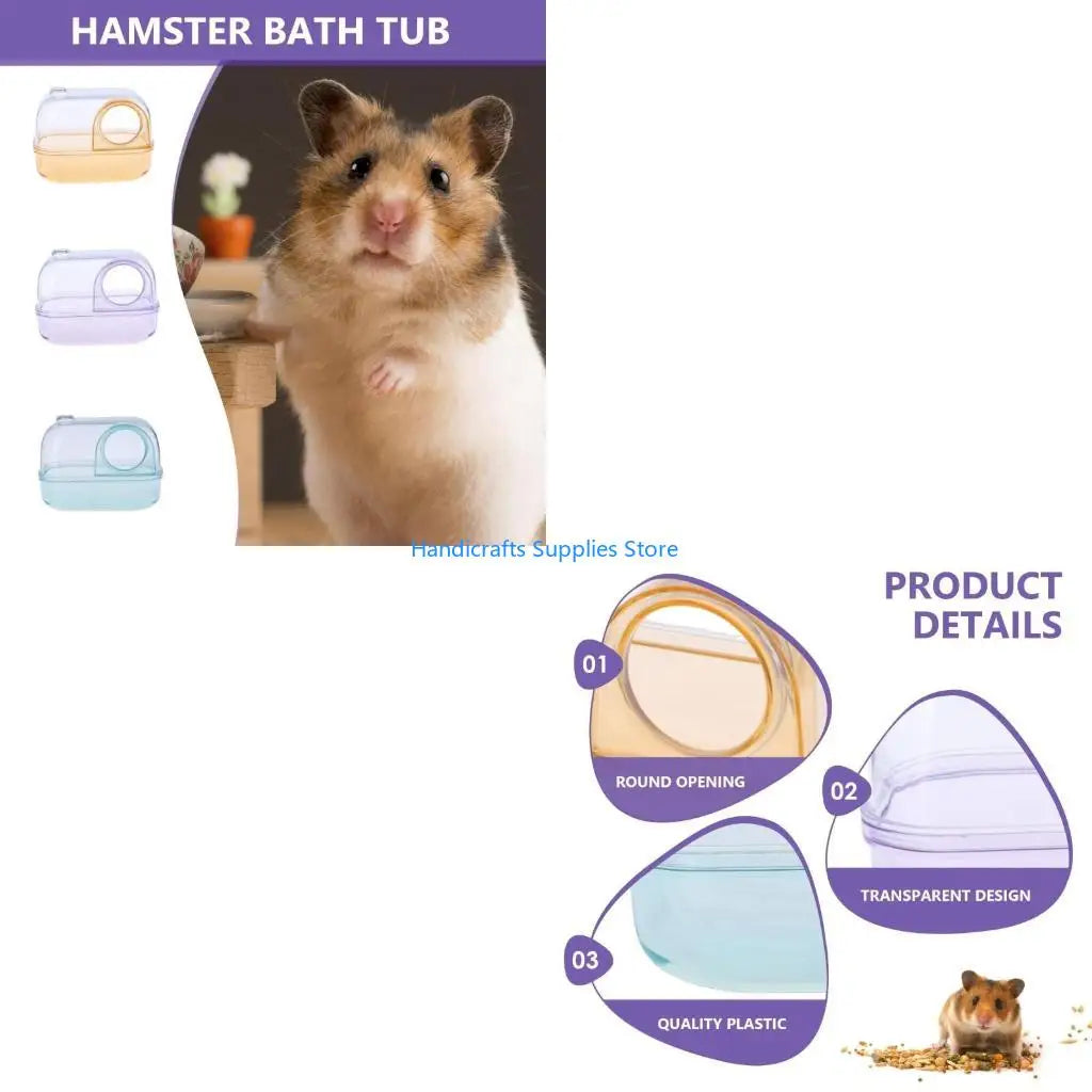 R1WA Hamster Pet Sand Bath Digging Bathing Bowl Hamster Accessories