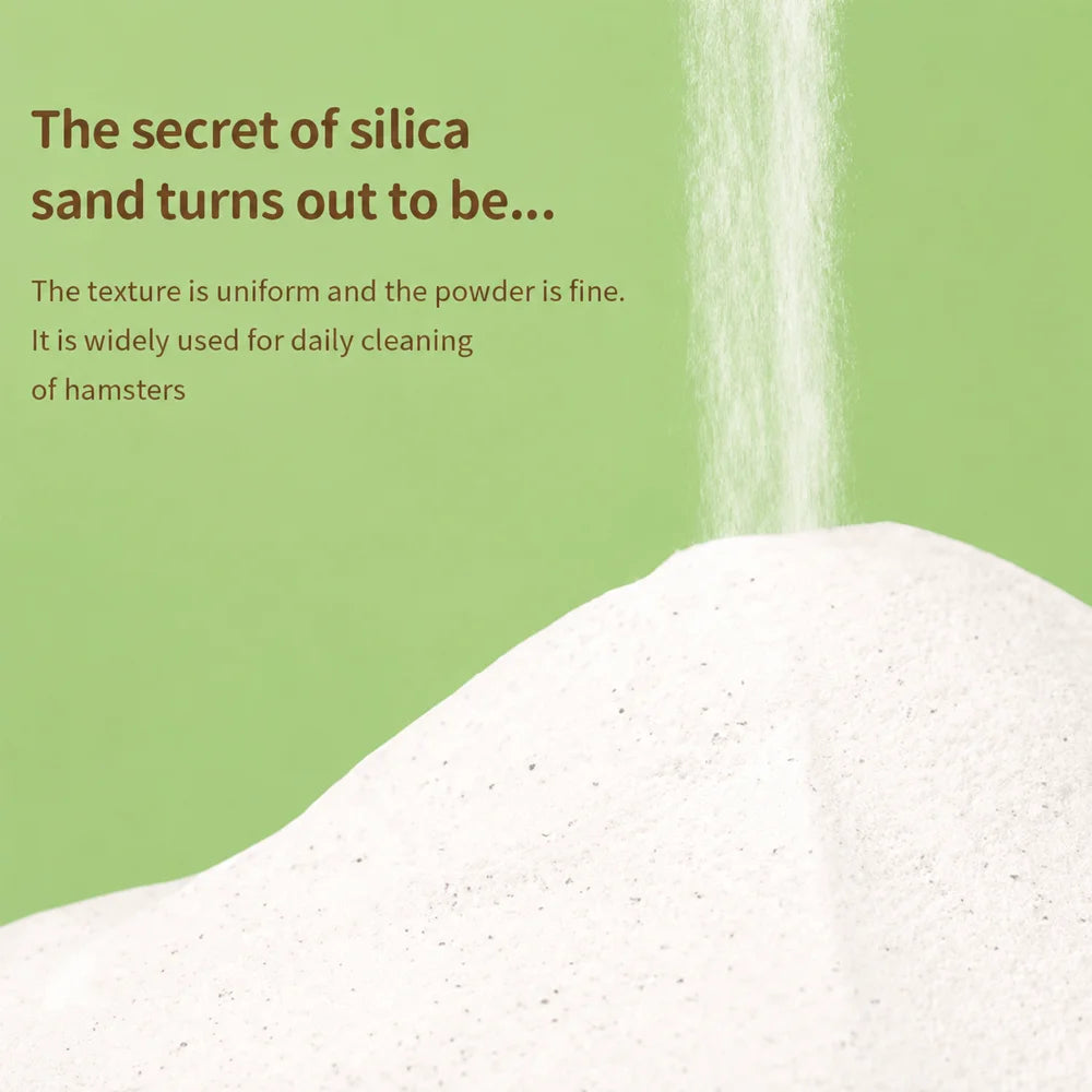 Hamster Bath Dust Sand Deodorizing Urine Sand for Chinchilla Gerbil Small Pet ToiletOdor Control Bedding Soft Safe Natural