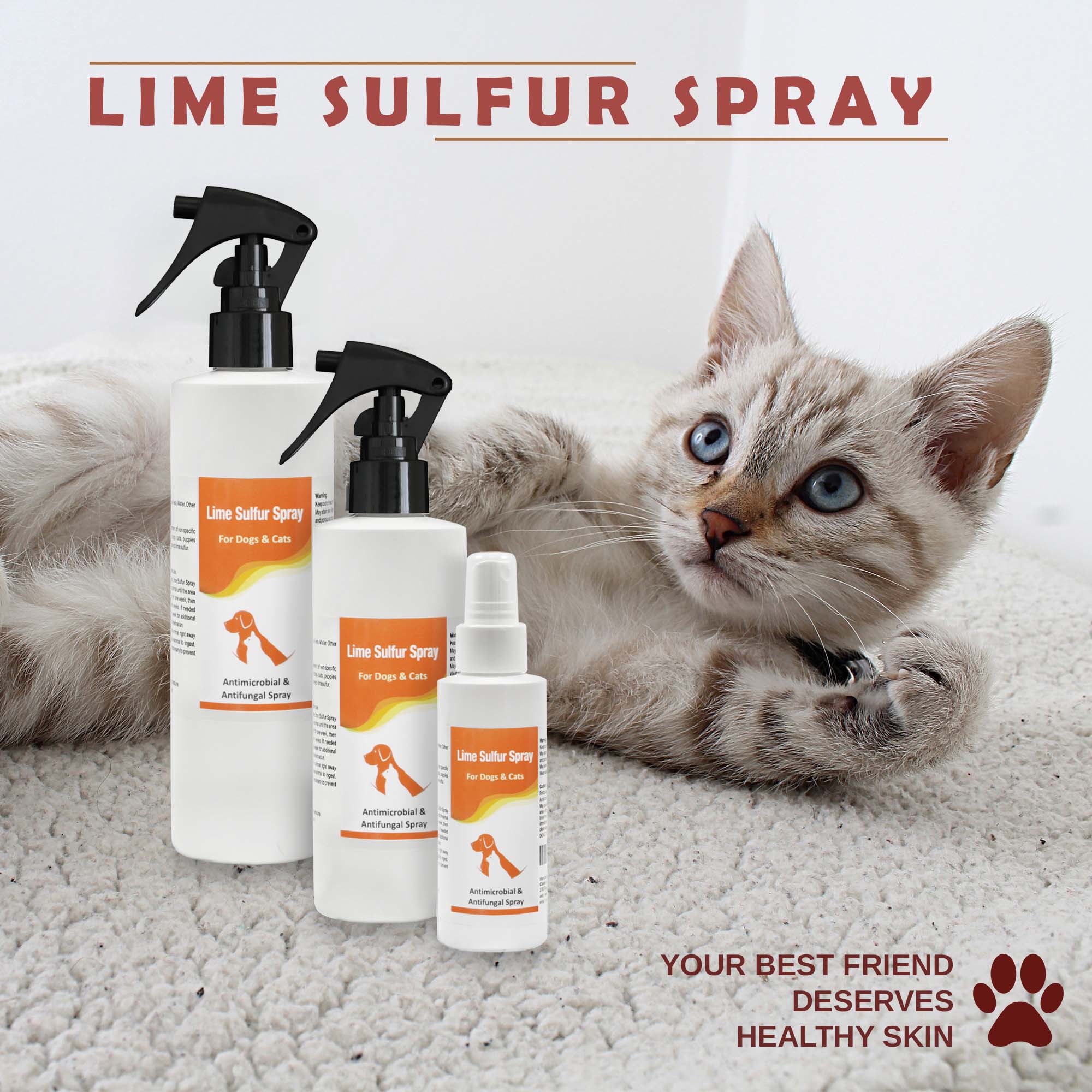 Lime Sulfur Pet Shampoo & Spray Bundle – 8 oz Set