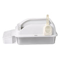 Pawz Stainless Steel Cat Litter Box Big Cats Kitten High Sided Easy Clean White