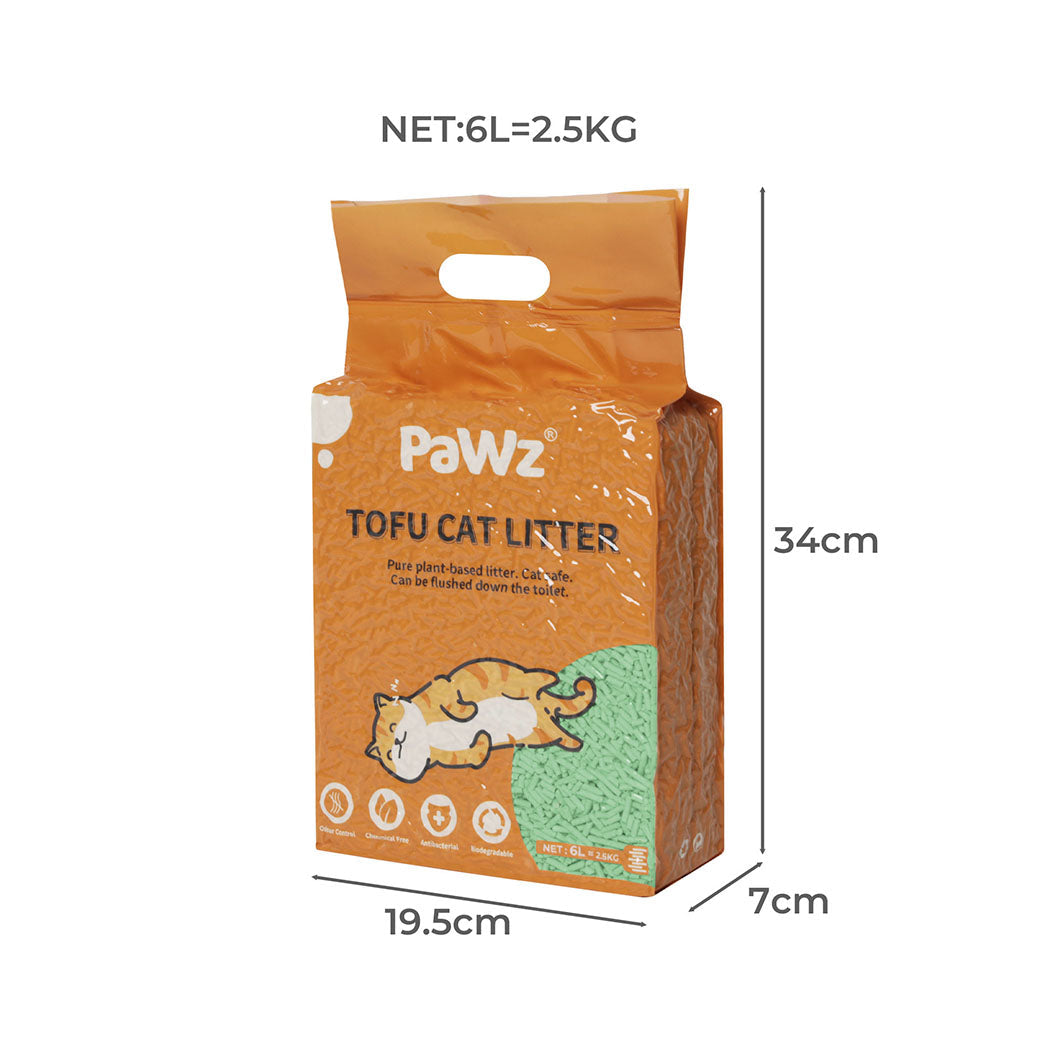 NNEIDS PaWz 2.5kg Tofu Cat Litter Clumping Green Tea x2