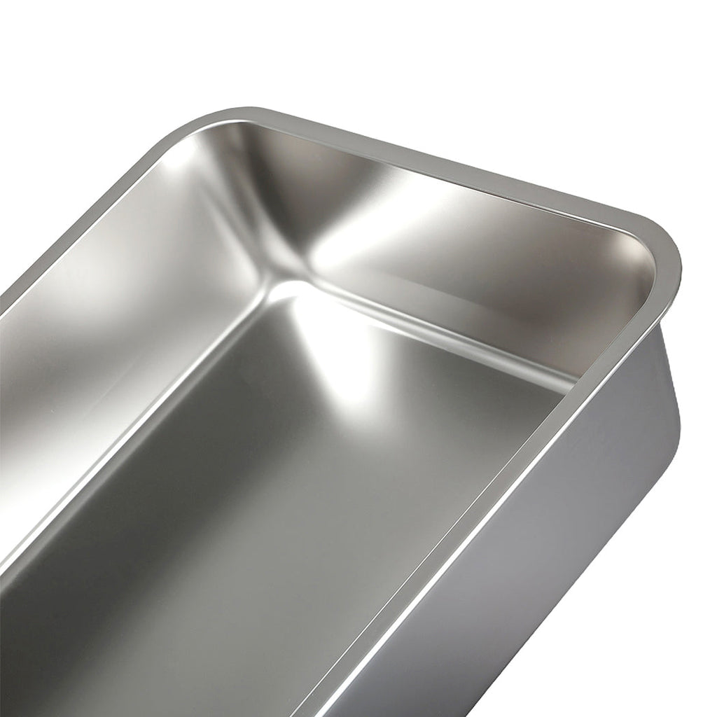 Pawz Stainless Steel Cat Litter Box Big Cats Kitten High Sided Easy Clean White