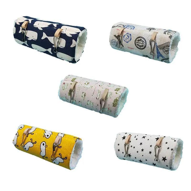 Pet Tunnel Hammock Linen Plush Cotton Cage Hanging Guinea Pig Hamster Warm Sleep